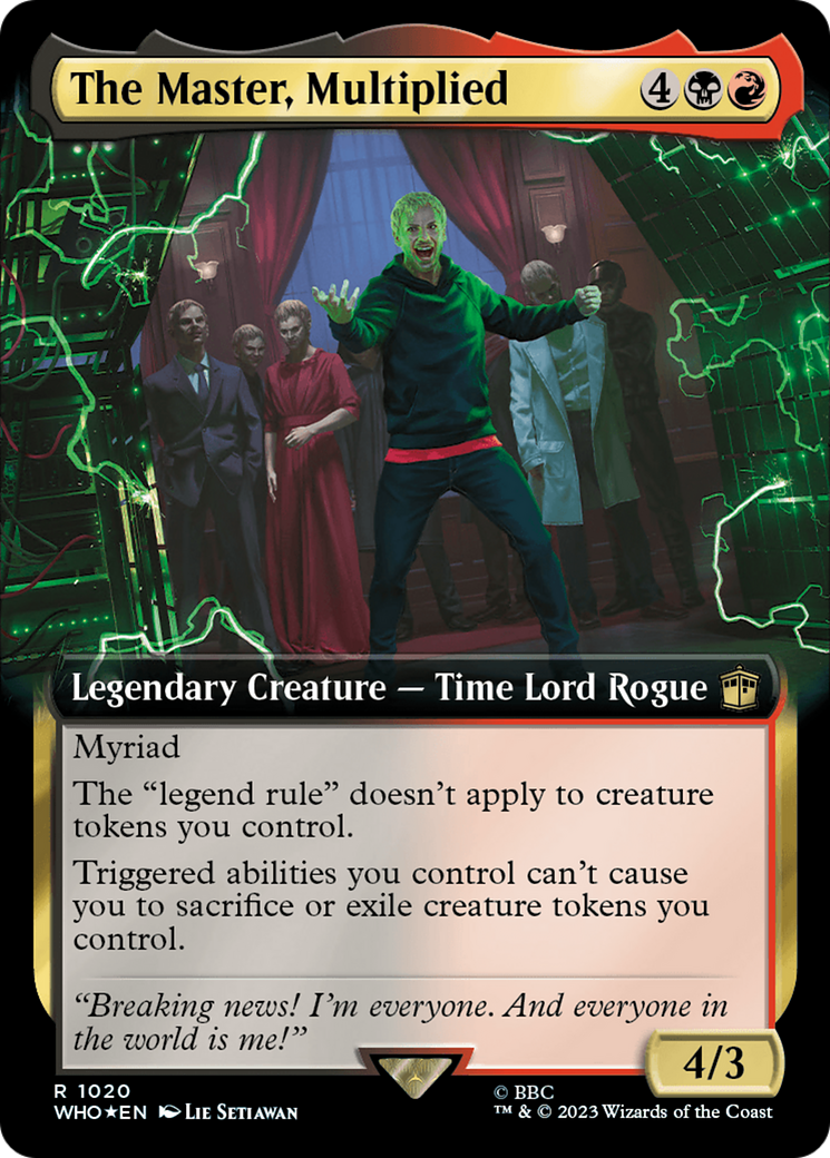 {R} The Master, Multiplied (Extended Art) (Surge Foil) [Doctor Who][WHO 1020] - Misty Mountain Games