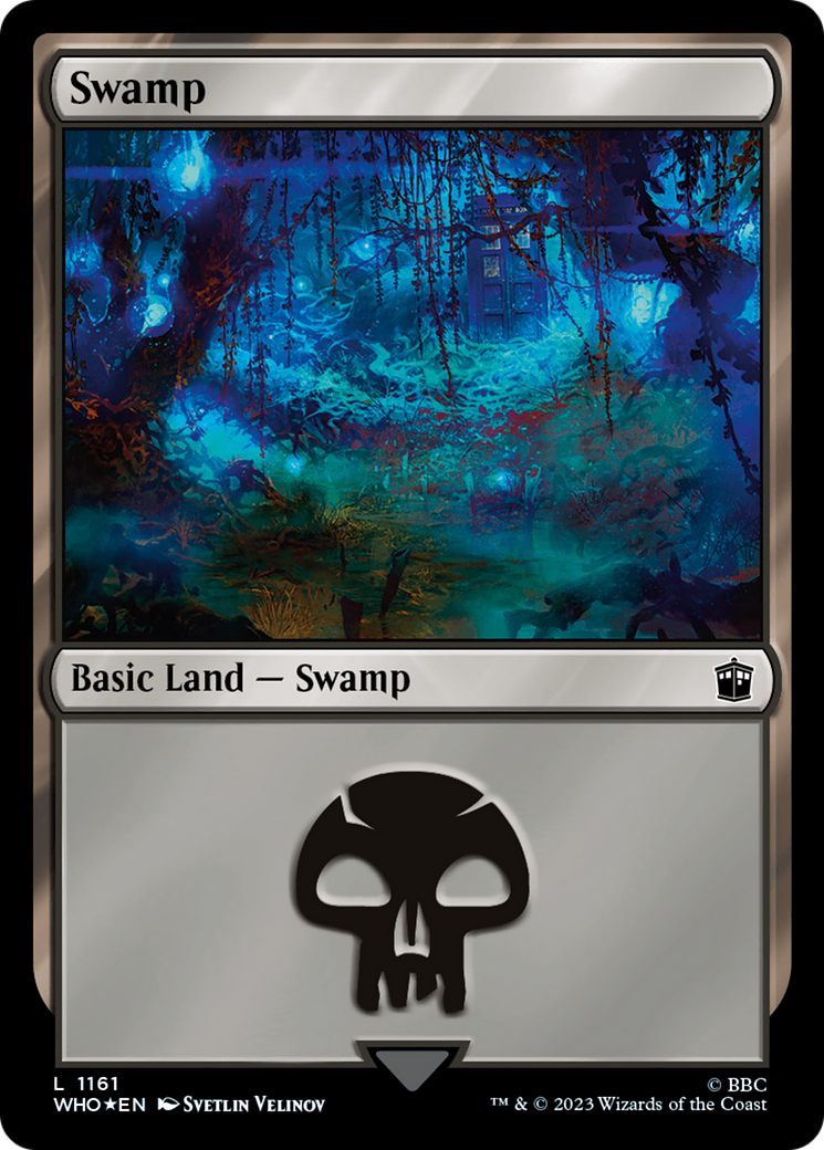 {B} Swamp (1161) (Surge Foil) [Doctor Who][WHO 1161]