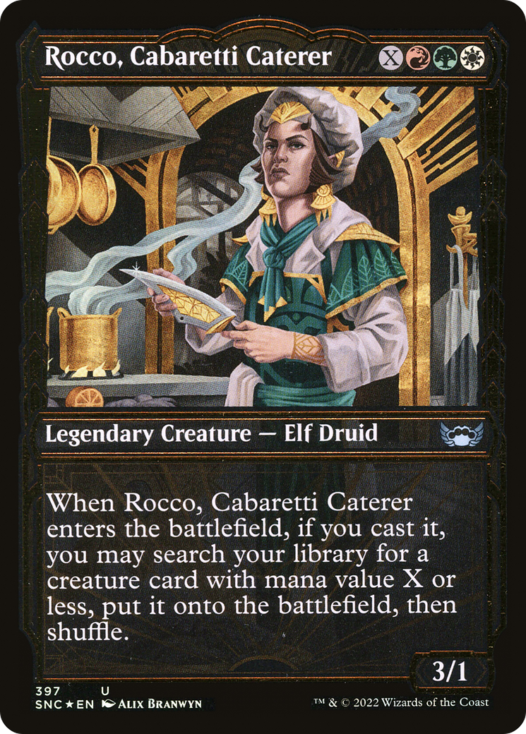 {C} Rocco, Cabaretti Caterer (Showcase Golden Age Gilded Foil) [Streets of New Capenna][SNC 397]