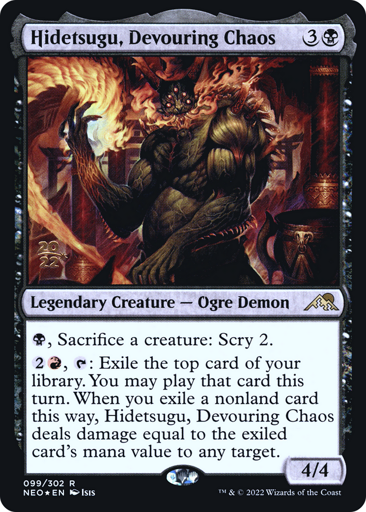 {R} Hidetsugu, Devouring Chaos [Kamigawa: Neon Dynasty Prerelease Promos][PR NEO 099]