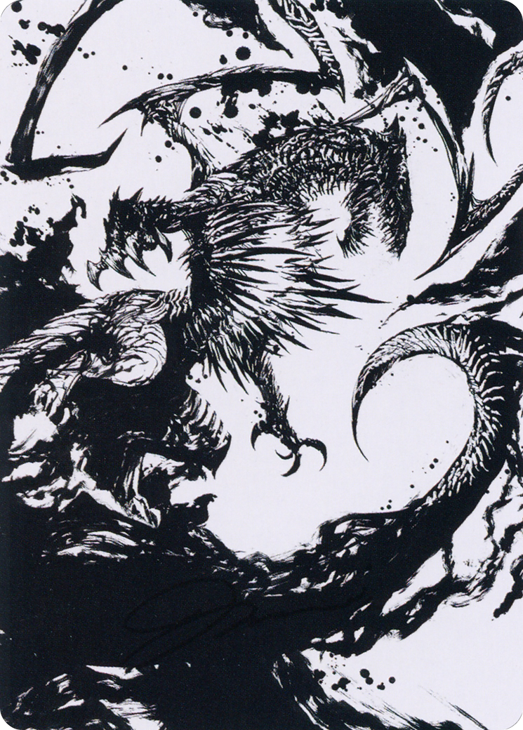 {A} Skithiryx, the Blight Dragon Art Card [March of the Machine Art Series][AMOM 071]
