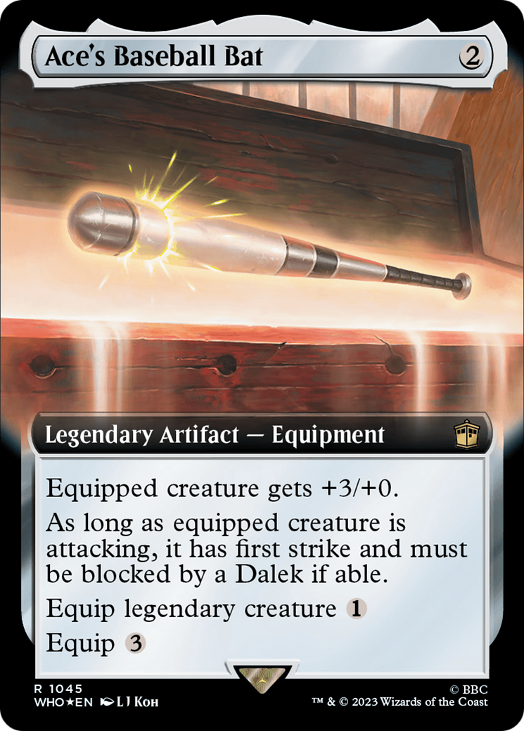 {R} Ace's Baseball Bat (Extended Art) (Surge Foil) [Doctor Who][WHO 1045]