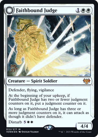{R} Faithbound Judge // Sinner's Judgment [Innistrad: Crimson Vow Prerelease Promos][PR VOW 012]
