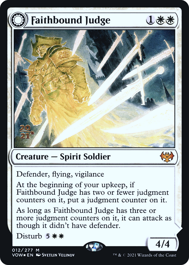 {R} Faithbound Judge // Sinner's Judgment [Innistrad: Crimson Vow Prerelease Promos][PR VOW 012]