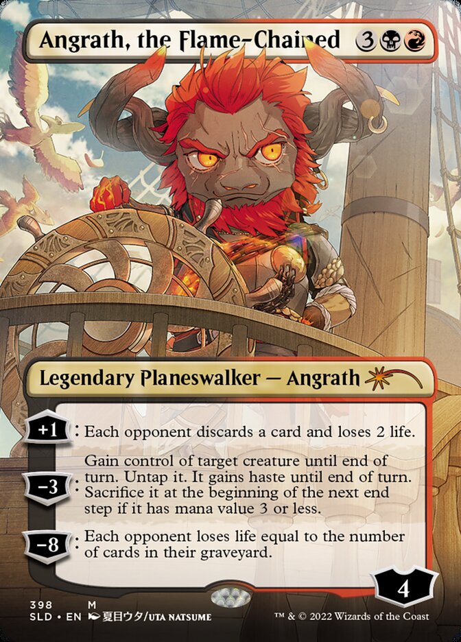 {R} Angrath, the Flame-Chained (Borderless) [Secret Lair Drop Series][SLD 398]