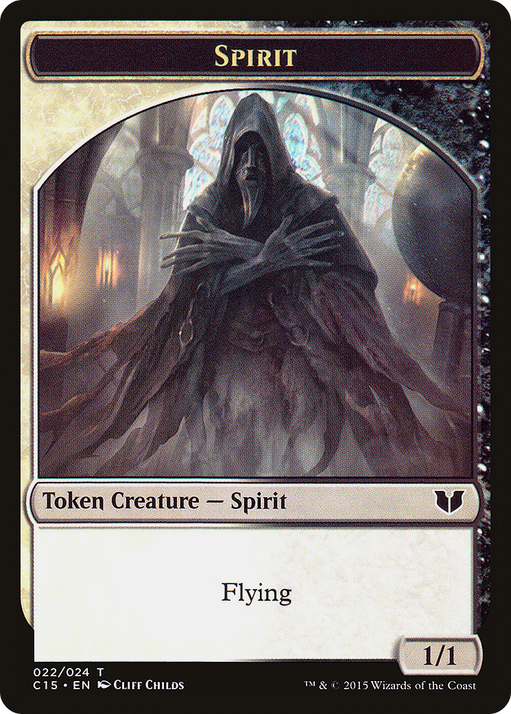 {T} Spirit (022) // Angel Double-Sided Token [Commander 2015 Tokens][TC15 022]