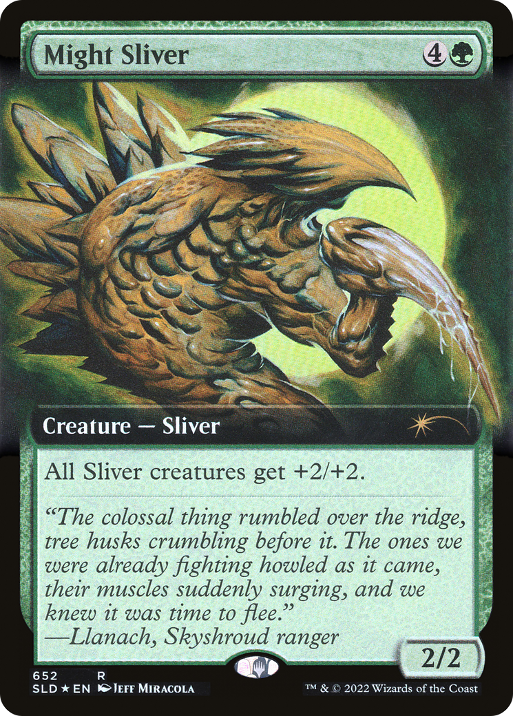 {R} Might Sliver (Extended Art) [Secret Lair Drop Promos][SLD 652]
