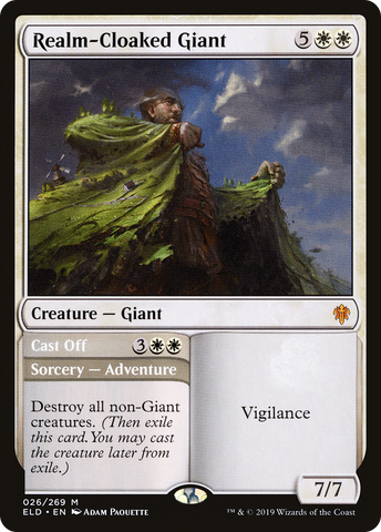 {R} Realm-Cloaked Giant // Cast Off [Throne of Eldraine][ELD 026]