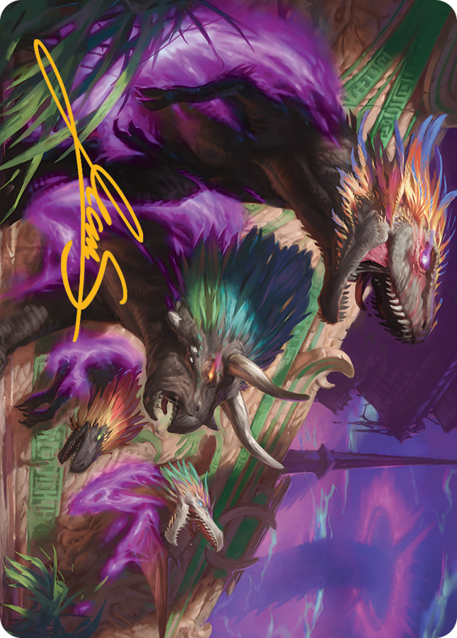 {A} Burning Sun's Fury Art Card (Gold-Stamped Signature) [March of the Machine Art Series][GS AMOM 029]