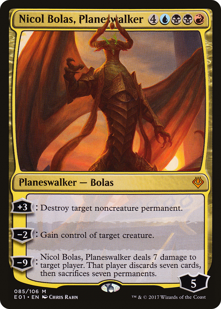 {R} Nicol Bolas, Planeswalker [Archenemy: Nicol Bolas][E01 085]