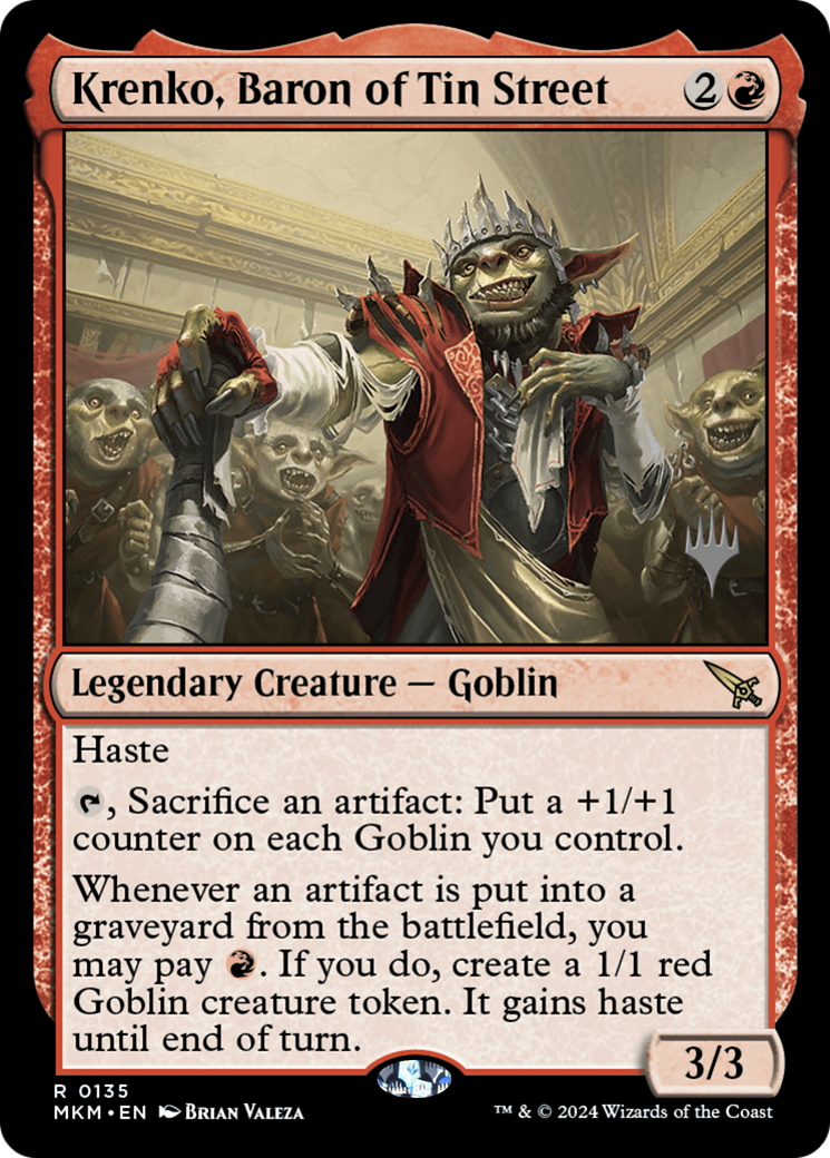 {R} Krenko, Baron of Tin Street (Promo Pack) [Murders at Karlov Manor Promos][PP MKM 135]