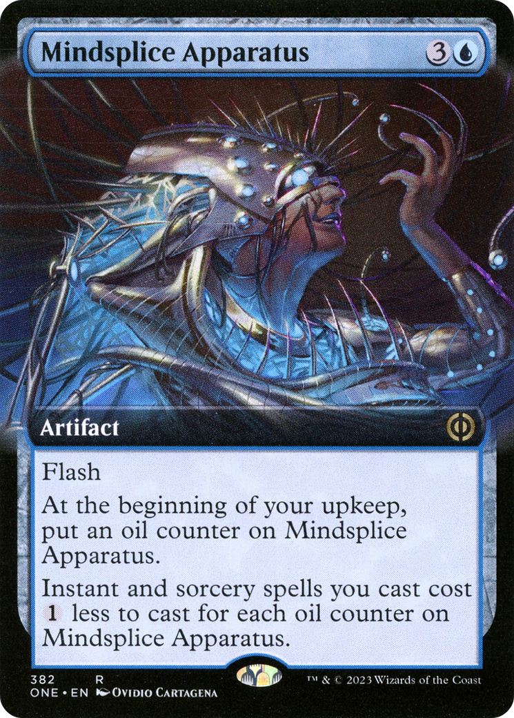 {R} Mindsplice Apparatus (Extended Art) [Phyrexia: All Will Be One][ONE 382]