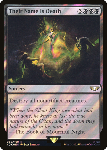 {R} Their Name Is Death (Surge Foil) [Universes Beyond: Warhammer 40,000][SF 40K 062]