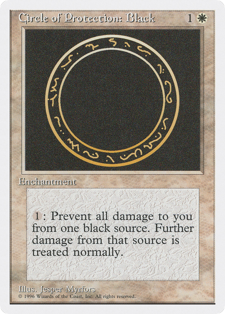 {C} Circle of Protection: Black [Introductory Two-Player Set][ITP 002]