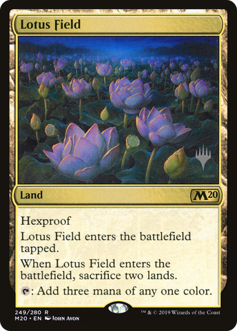 {R} Lotus Field (Promo Pack) [Core Set 2020 Promos][PP M20 249]