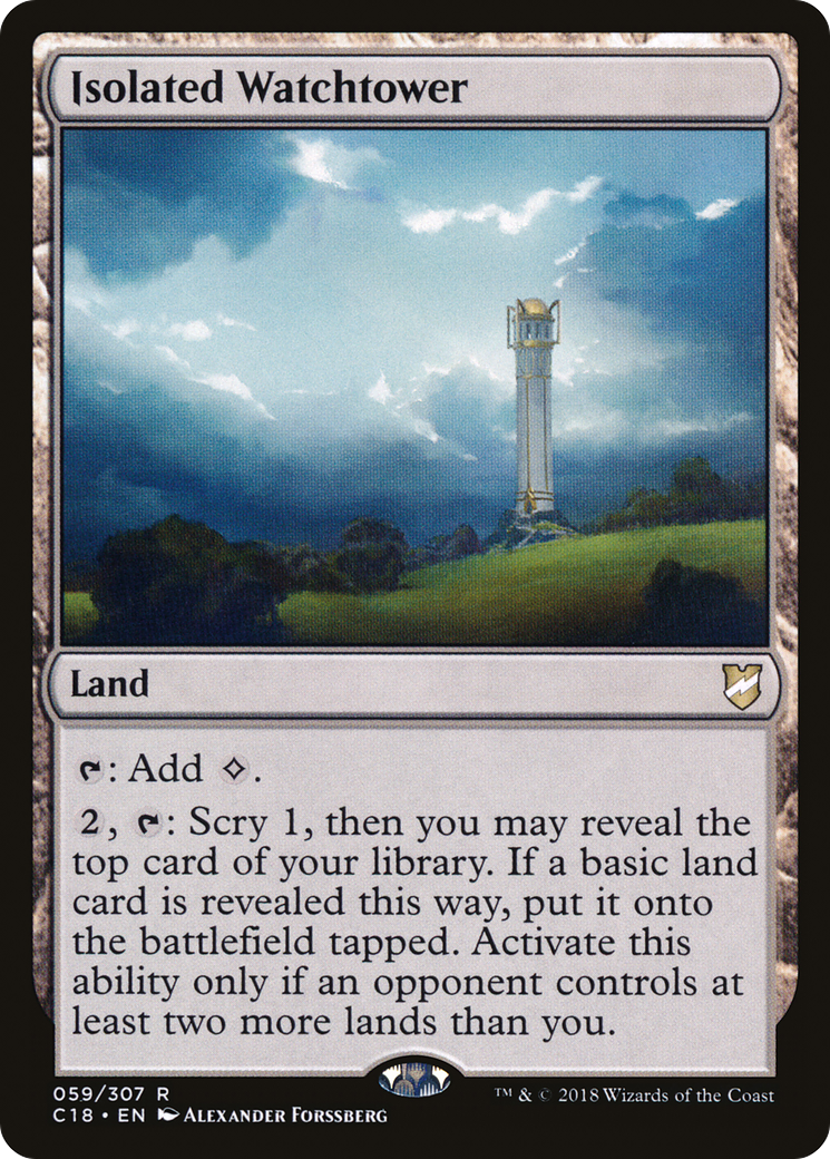 {R} Isolated Watchtower [Commander 2018][C18 059]