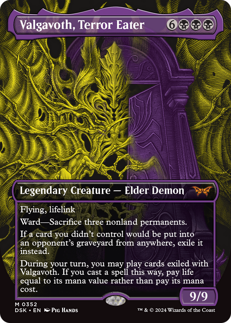{@R} Valgavoth, Terror Eater (Showcase) [Duskmourn: House of Horror][DSK 352]