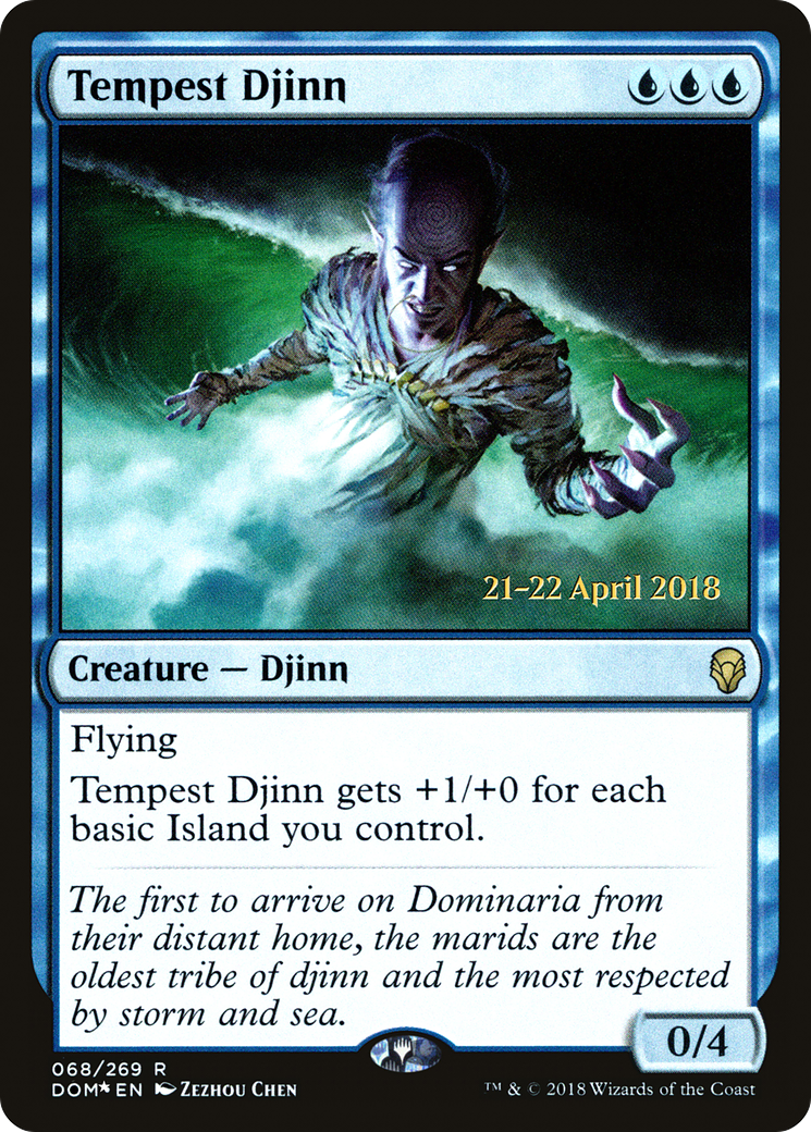 {R} Tempest Djinn [Dominaria Prerelease Promos][PR DOM 068] - Misty Mountain Games