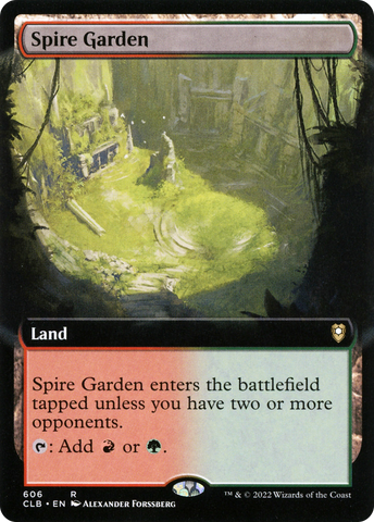 {R} Spire Garden (Extended Art) [Commander Legends: Battle for Baldur's Gate][CLB 606]