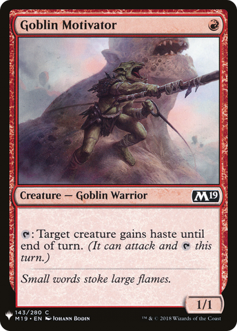 {C} Goblin Motivator [Mystery Booster][LS M19 143]