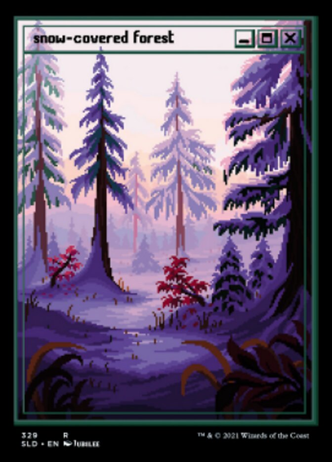 {R} Snow-Covered Forest (Foil Etched) [Secret Lair Drop Series][ET SLD 329]