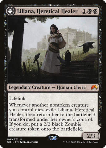 {R} Liliana, Heretical Healer // Liliana, Defiant Necromancer [Magic Origins][ORI 106]