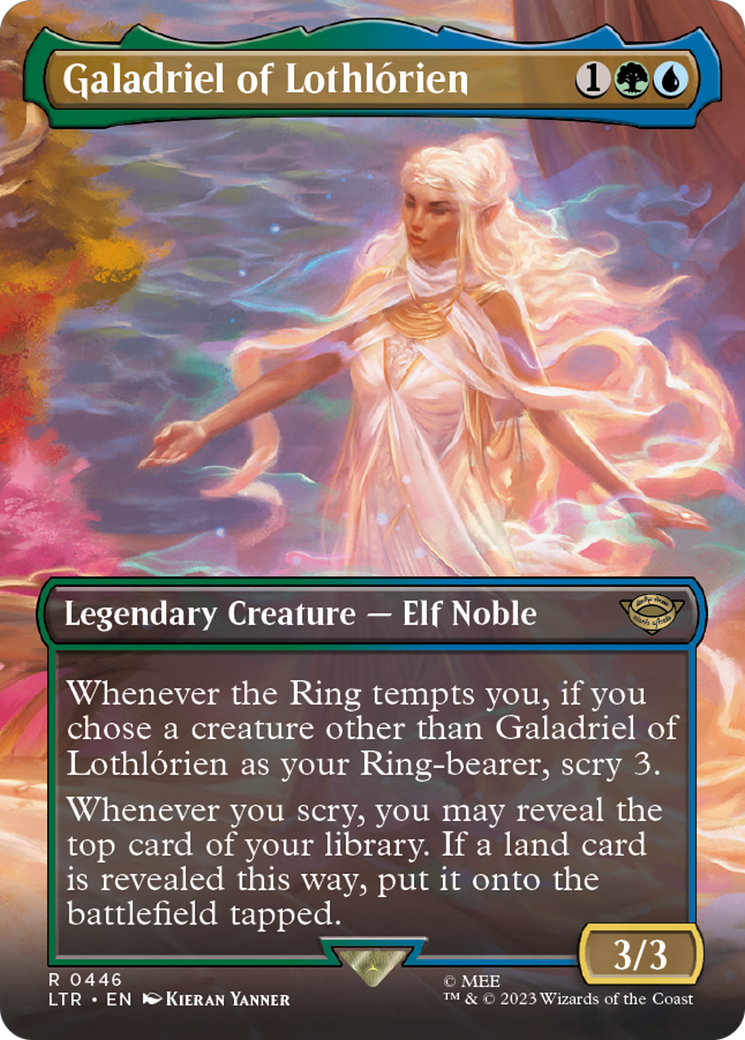{R} Galadriel of Lothlorien (Borderless Alternate Art) [The Lord of the Rings: Tales of Middle-Earth][LTR 446]