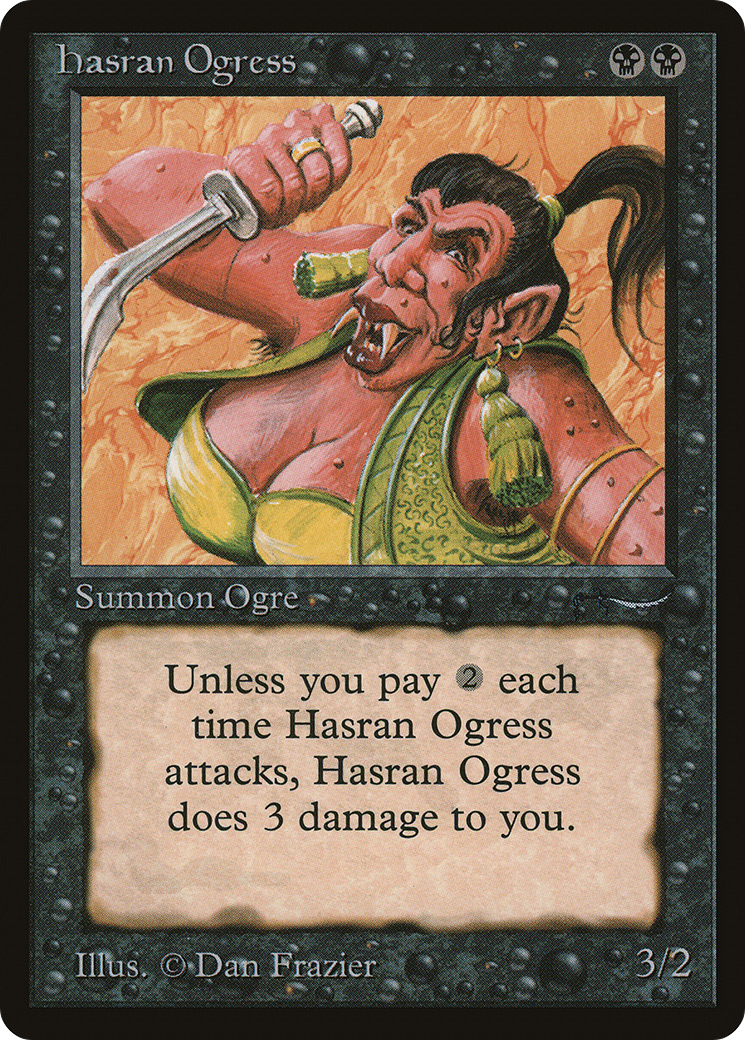 {C} Hasran Ogress (Dark Mana Cost) [Arabian Nights][ARN 027]