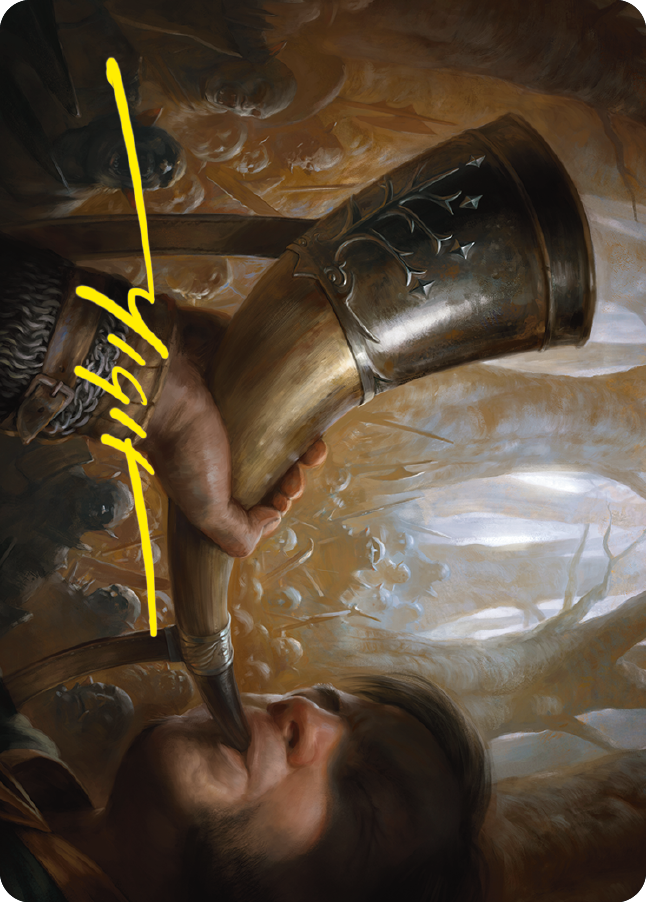 {A} Horn of Gondor Art Card (Gold-Stamped Signature) [The Lord of the Rings: Tales of Middle-earth Art Series][GS ALTR 029]