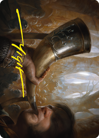 {A} Horn of Gondor Art Card (Gold-Stamped Signature) [The Lord of the Rings: Tales of Middle-earth Art Series][GS ALTR 029]