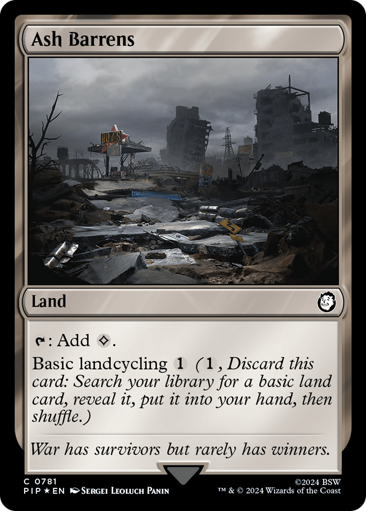 {C} Ash Barrens (Surge Foil) [Fallout][PIP 781]