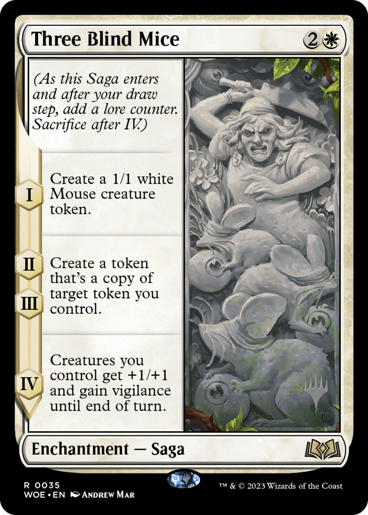 {@R} Three Blind Mice (Promo Pack) [Wilds of Eldraine Promos][PP WOE 035]