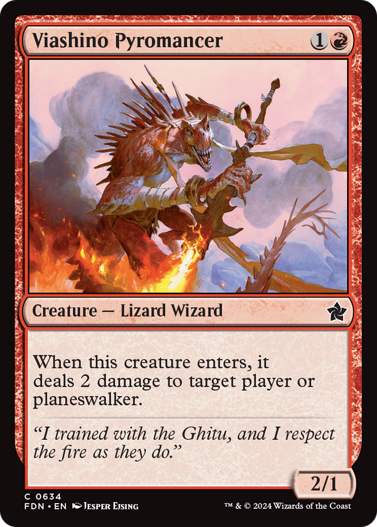 {@C} Viashino Pyromancer [Foundations][FDN 634]