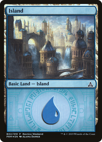 {B}[PA PRM B02] Island (B02) [Ravnica Allegiance Guild Kit]