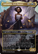 {R} Aminatou, Veil Piercer (Borderless) [Duskmourn: House of Horror Commander][DSC 001]