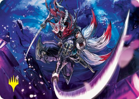 {A} Blade-Blizzard Kitsune Art Card (Gold-Stamped Signature) [Kamigawa: Neon Dynasty Art Series][GS ANEO 047]