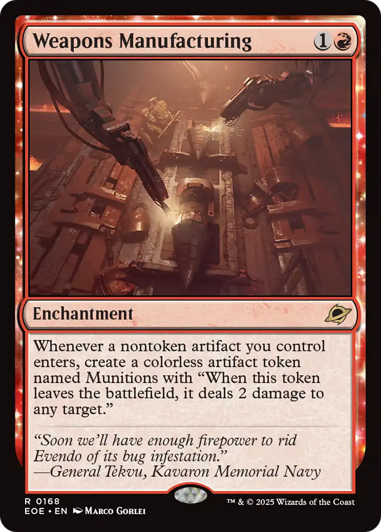 {@@ EOE R} Weapons Manufacturing [Edge of Eternities][EOE 168]