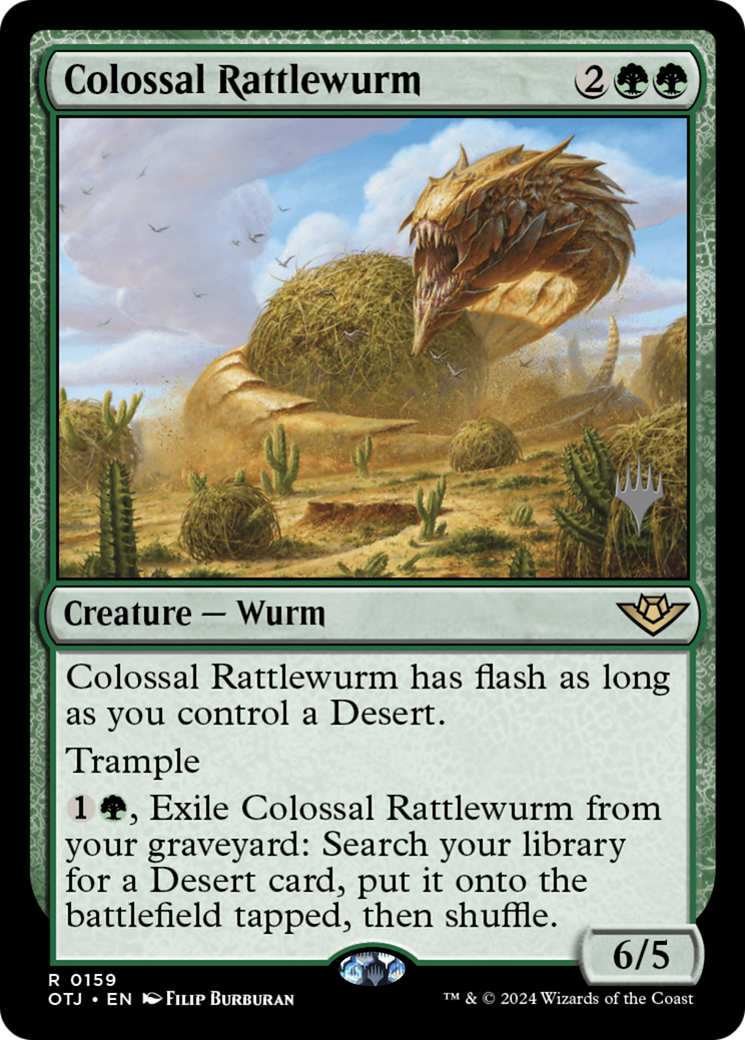 {@R} Colossal Rattlewurm (Promo Pack) [Outlaws of Thunder Junction Promos][PP OTJ 159]