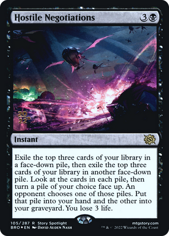 {R} Hostile Negotiations [The Brothers' War: Prerelease Promos][PR BRO 105]