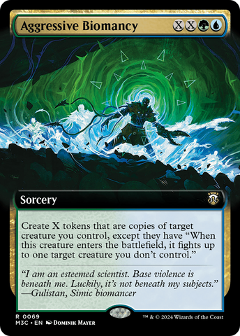 {R} Aggressive Biomancy (Extended Art) (Ripple Foil) [Modern Horizons 3 Commander][RPF M3C 069]
