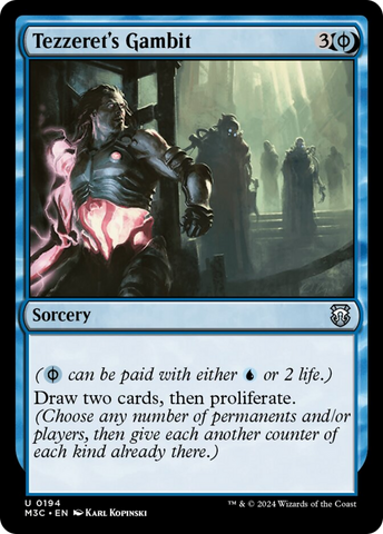 {C} Tezzeret's Gambit (Ripple Foil) [Modern Horizons 3 Commander][RPF M3C 194]