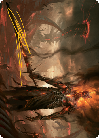 {A} Ashen Reaper Art Card (Gold-Stamped Signature) [March of the Machine Art Series][GS AMOM 046]