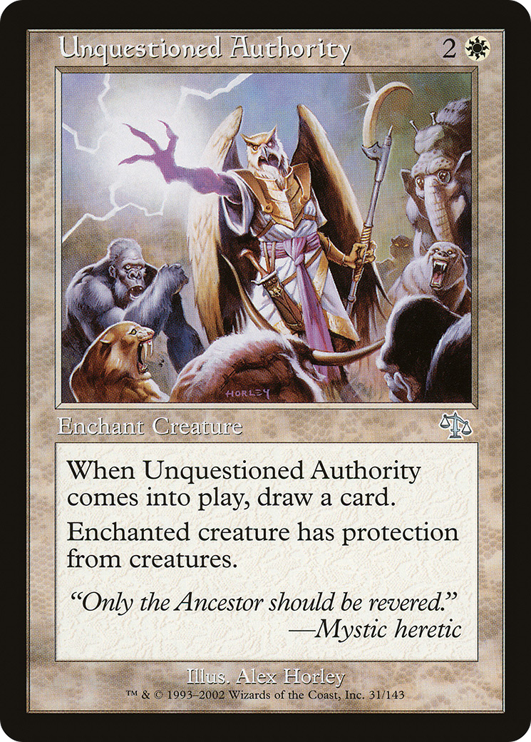 {C} Unquestioned Authority [Judgment][JUD 031]