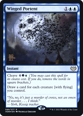 {R} Winged Portent [Innistrad: Crimson Vow Prerelease Promos][PR VOW 089]