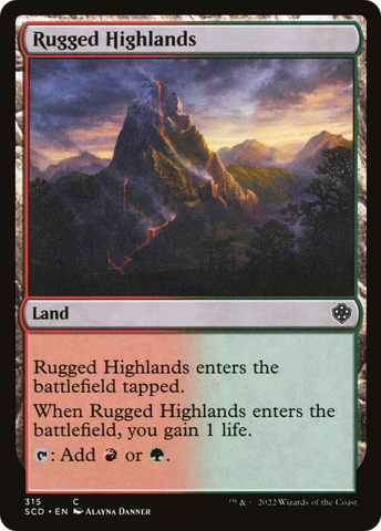 {C} Rugged Highlands [Starter Commander Decks][SCD 315]