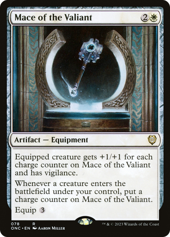 {R} Mace of the Valiant [Phyrexia: All Will Be One Commander][ONC 078]