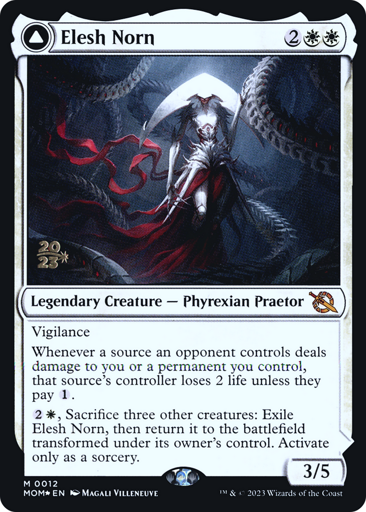 {R} Elesh Norn // The Argent Etchings [March of the Machine Prerelease Promos][PR MOM 012]