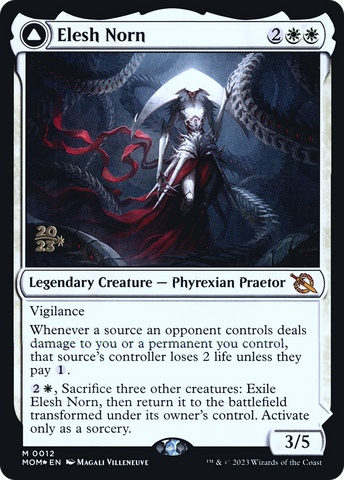 {R} Elesh Norn // The Argent Etchings [March of the Machine Prerelease Promos][PR MOM 012]