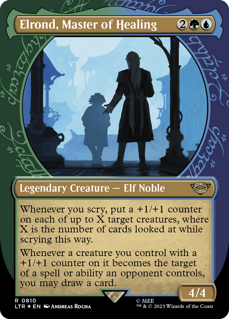 {R} Elrond, Master of Healing (Showcase) (Surge Foil) [The Lord of the Rings: Tales of Middle-Earth][LTR 810]