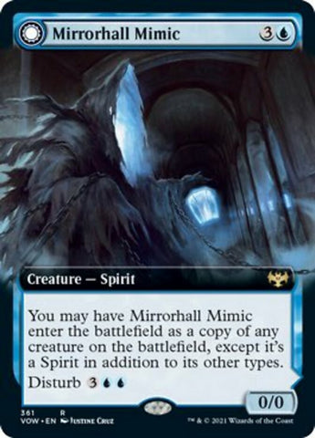 {R} Mirrorhall Mimic // Ghastly Mimicry (Extended Art) [Innistrad: Crimson Vow][VOW 361]
